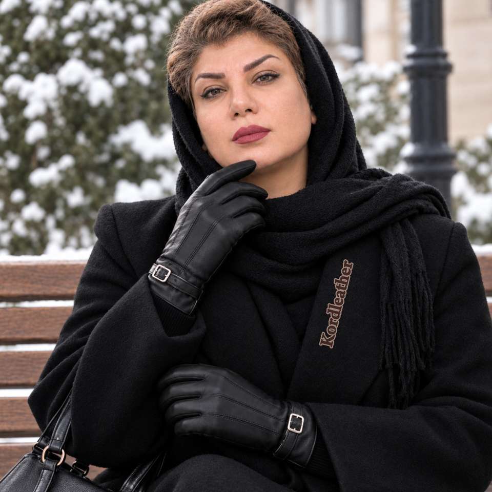 دستکش چرم طبیعی زنانه